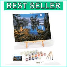 Load image into Gallery viewer, Complete Paint by Numbers Set for Adults - Framed Canvas Art with Quality Tools