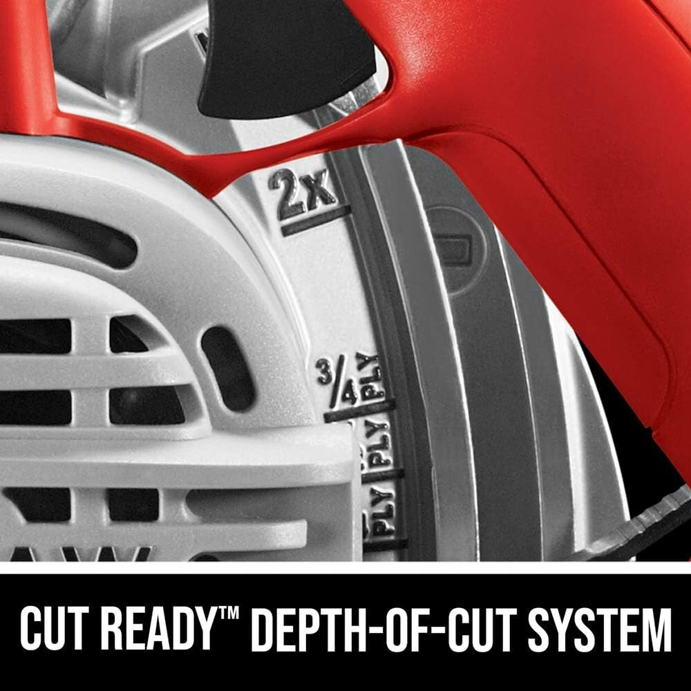 15 Amp Lightweight Circular Saw with 56-Degree Bevel - Perfect for Woodwork