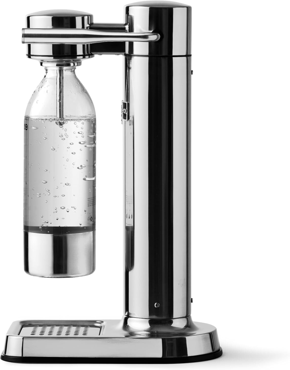Elegant Manual Soda Maker with 800ml PET Bottle - Stylish Stainless Steel Design