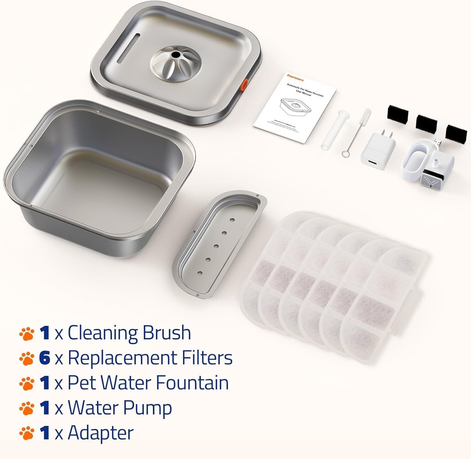 Dishwasher Safe Cat Water Fountain with Quadruple Filtration - 4L Capacity