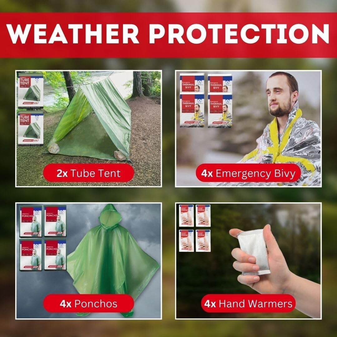 Discreet 4-Person Survival Kit Backpack - Essential Emergency Preparedness Gear