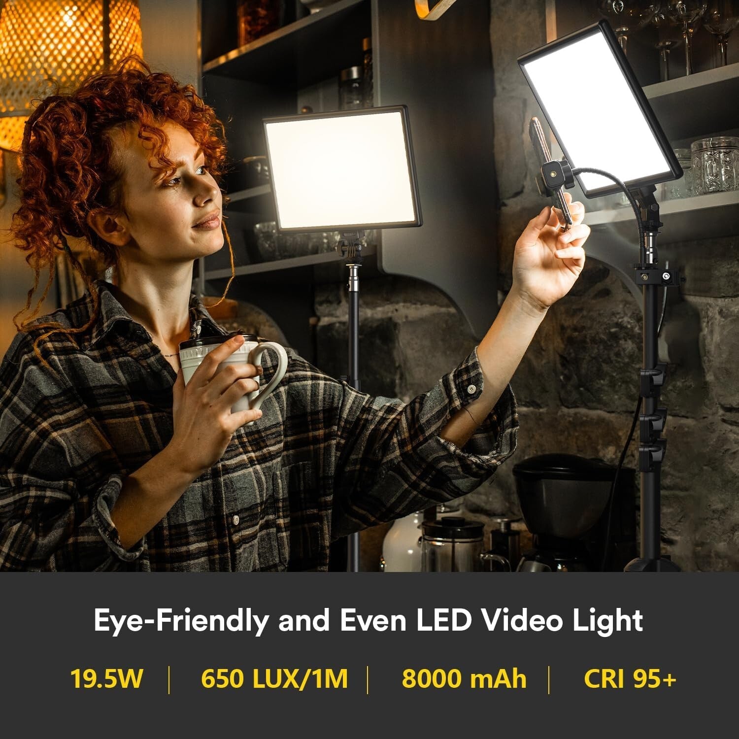 Professional LED Lighting Kit with Adjustable Stands - Ideal for Live Streaming