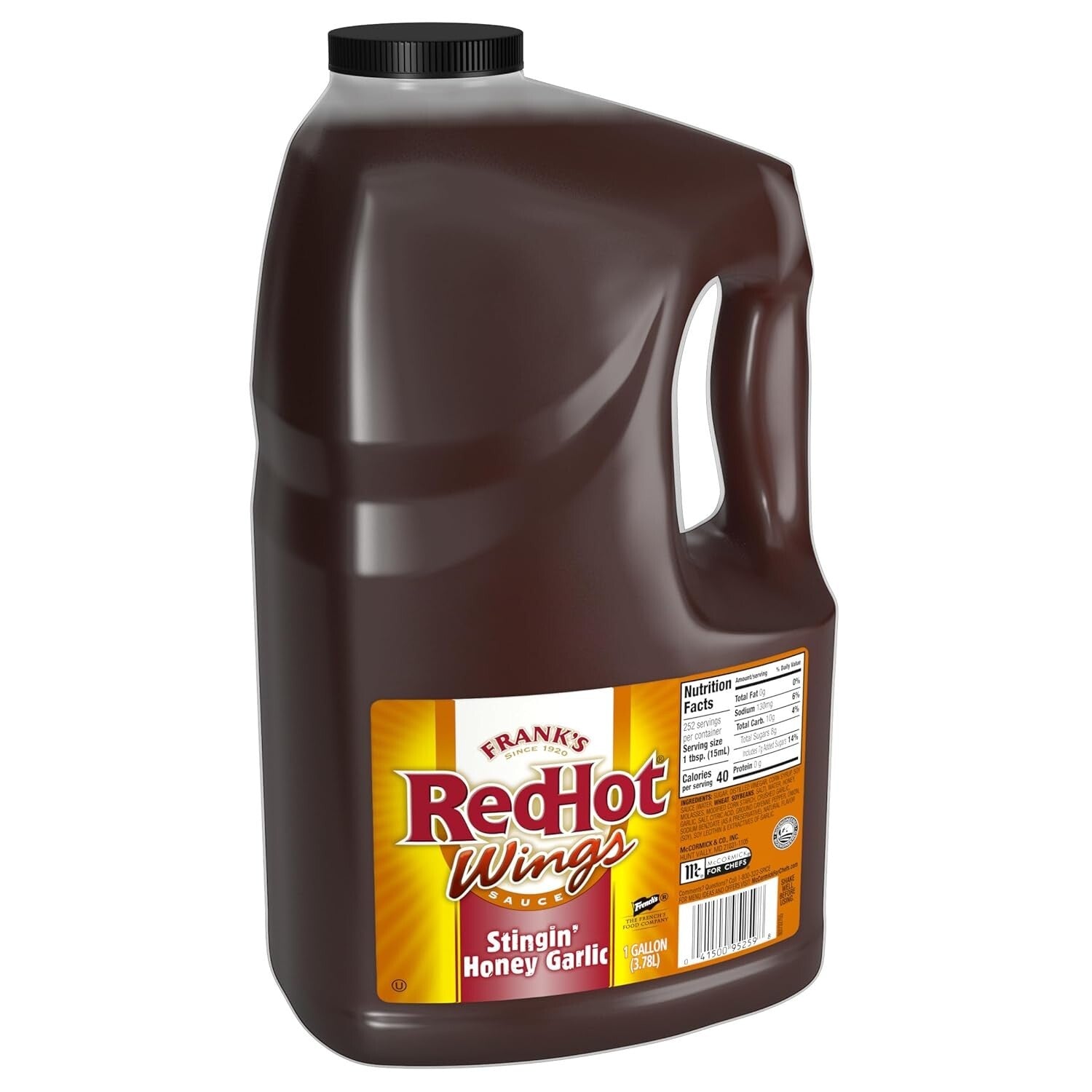 Frank's RedHot Stingin' Honey Garlic Sauce - 1 Gallon, Pack of 2 for Restaurants