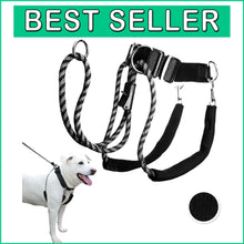 Load image into Gallery viewer, Adjustable Large Dog Harness in Black - No Pull, Padded Comfort Design