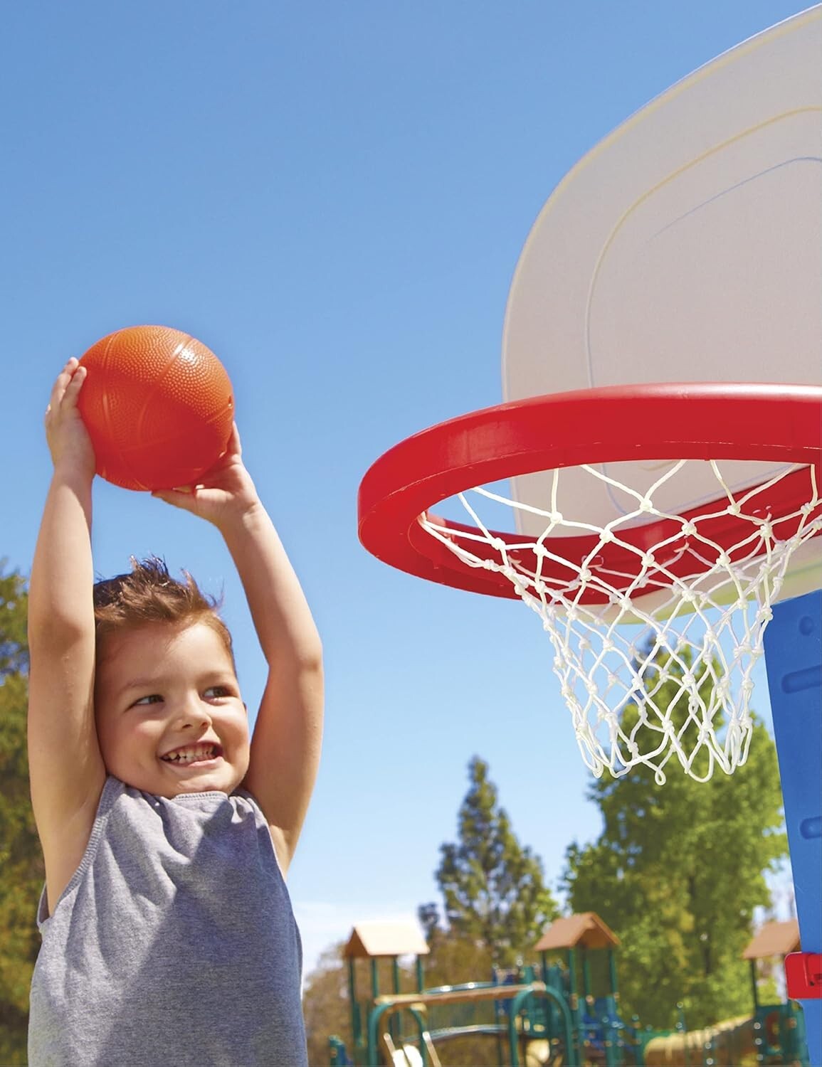 Kids' Basketball Set - Indoor and Outdoor Play with Easy Height Adjustment