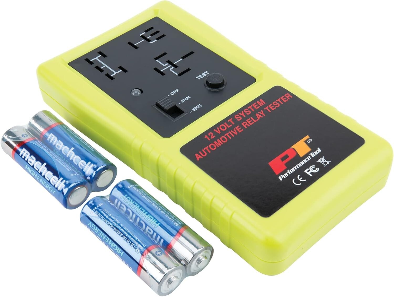 Lightweight Cordless Relay Tester for 12V Automotives - Green/Red LED Alerts