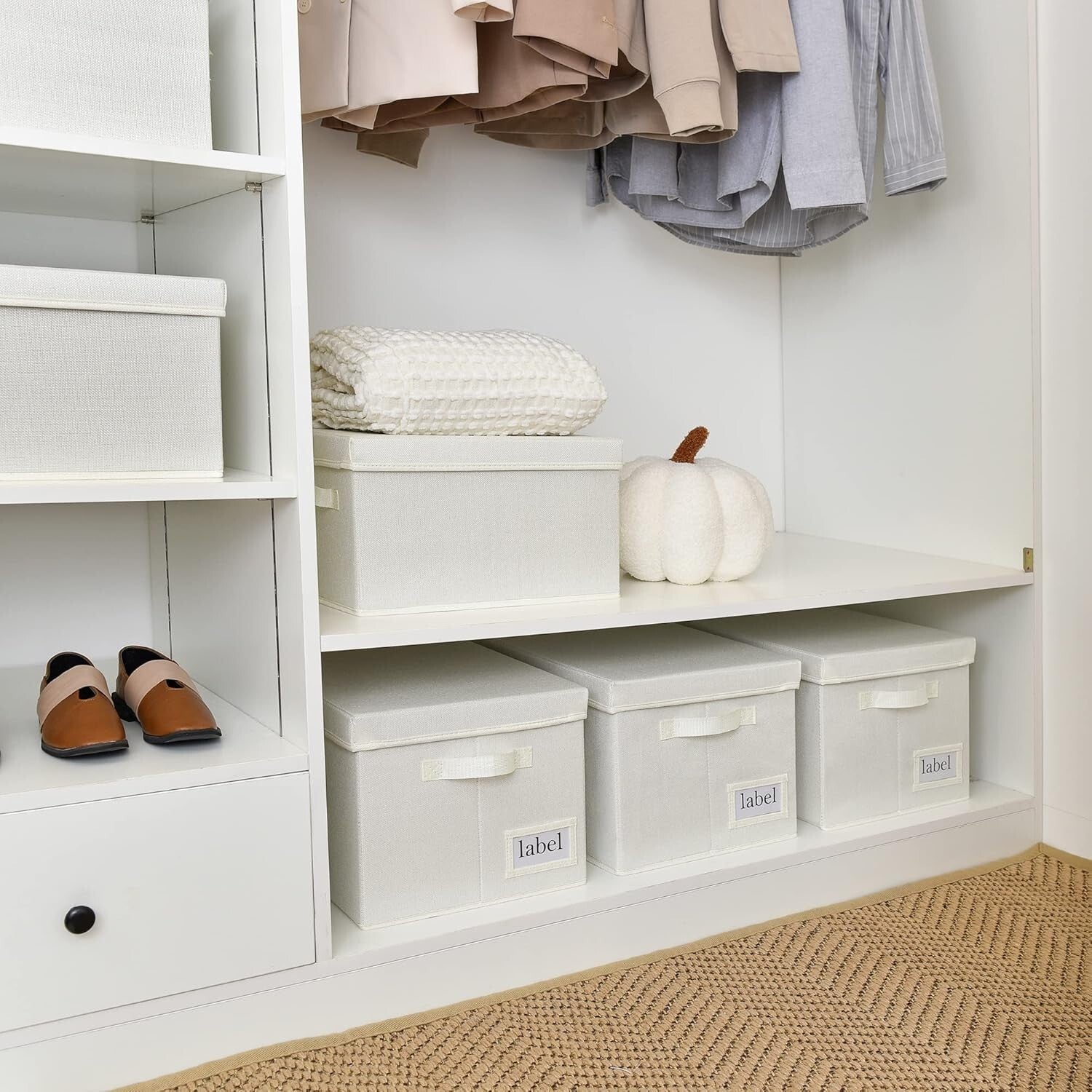 Elegant Portable Stackable Storage Bins Set of 3 - Perfect for Home Organization