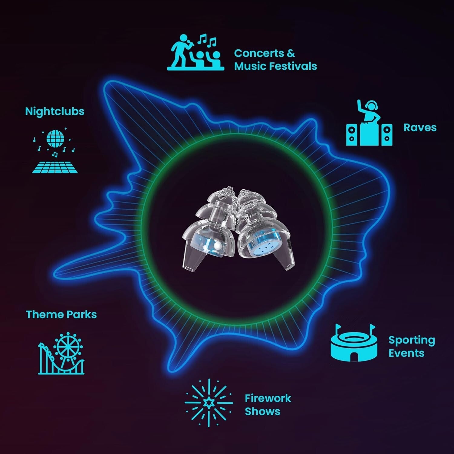 Custom Fit Earplugs for Smaller Ear Canals - Noise Protection for All Activities