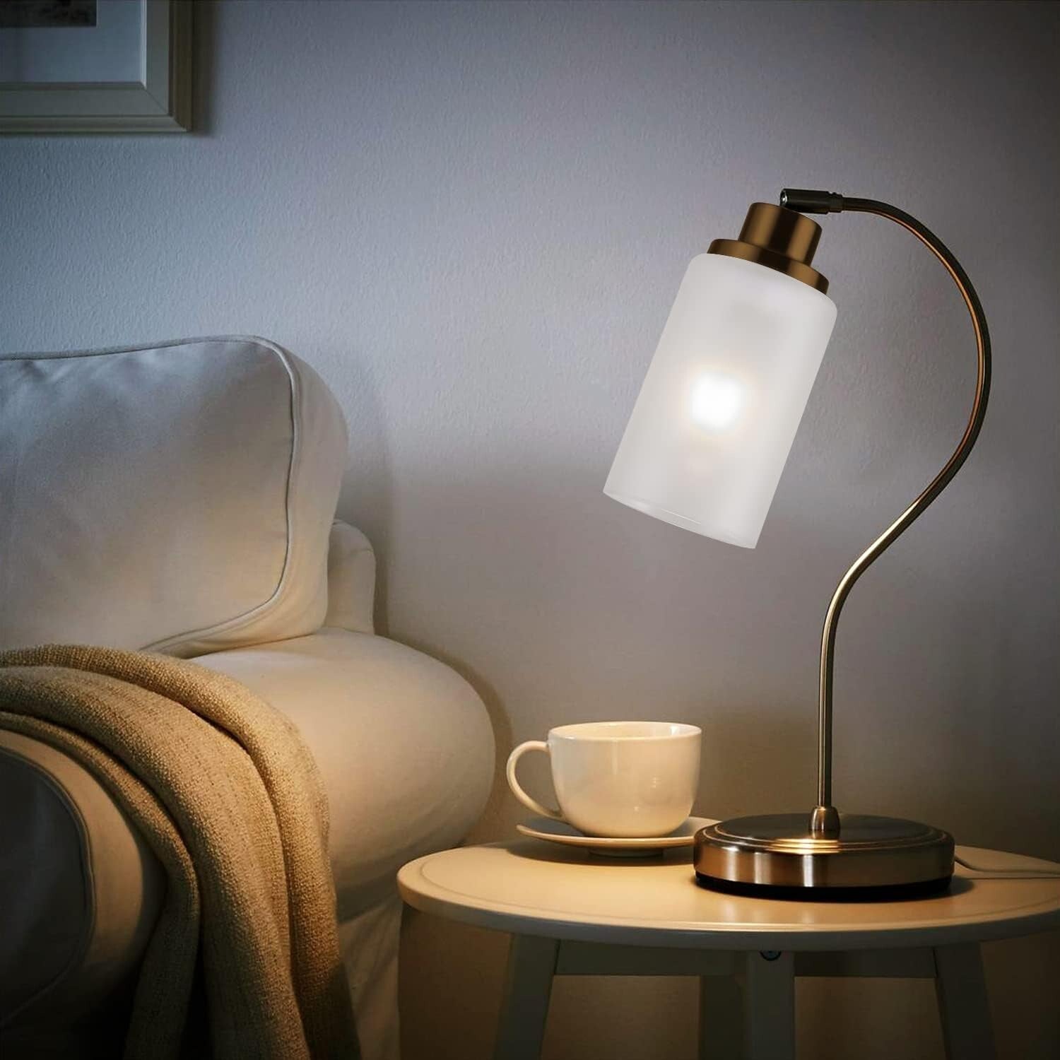 4-Pack White Frosted Glass Shades, Ideal for Pendant & Wall Lighting Fixtures