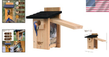 Load image into Gallery viewer, Elegant Cedar Bluebird House with Crack-Resistant Window and Fledgling Support