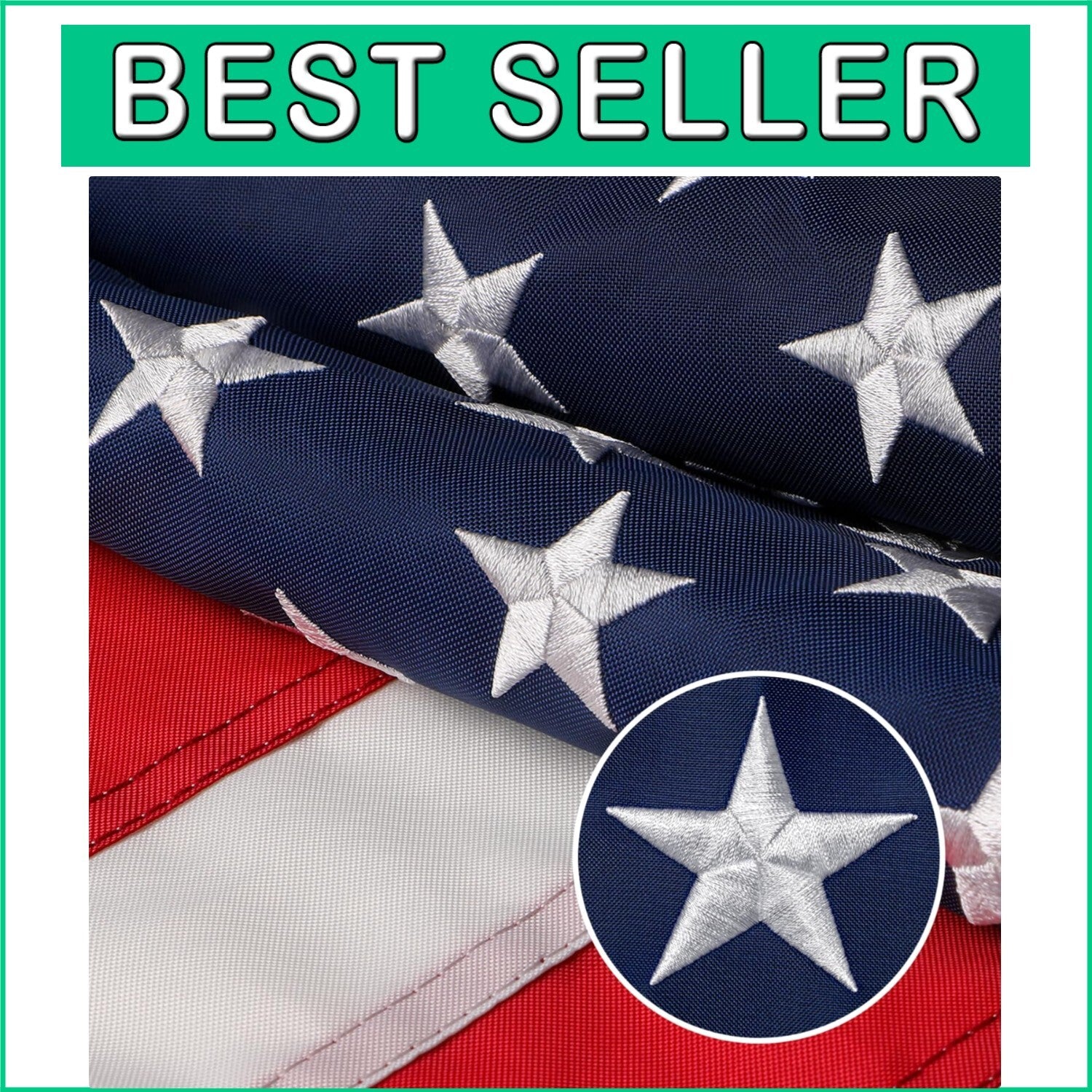 All-Weather 8x12 American Flag - Fade-Resistant Polyester for Patriotic Display