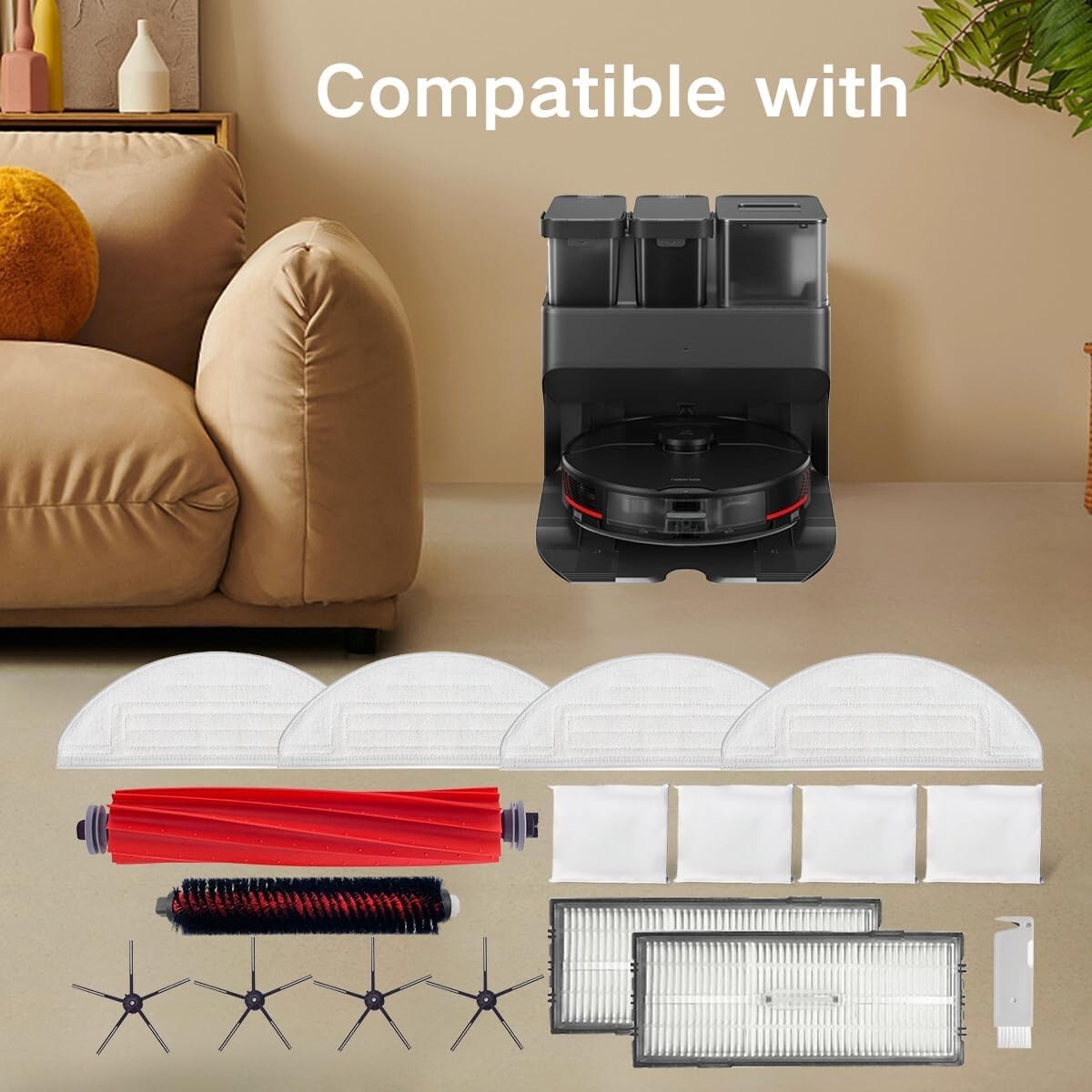 16-Piece Accessories Kit for Xiaomi Roborock S7 MaxV Ultra Vacuum Cleaner