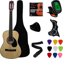 Load image into Gallery viewer, Beginner-Friendly 38" Acoustic Guitar Package - Complete with Gig Bag &amp; Picks