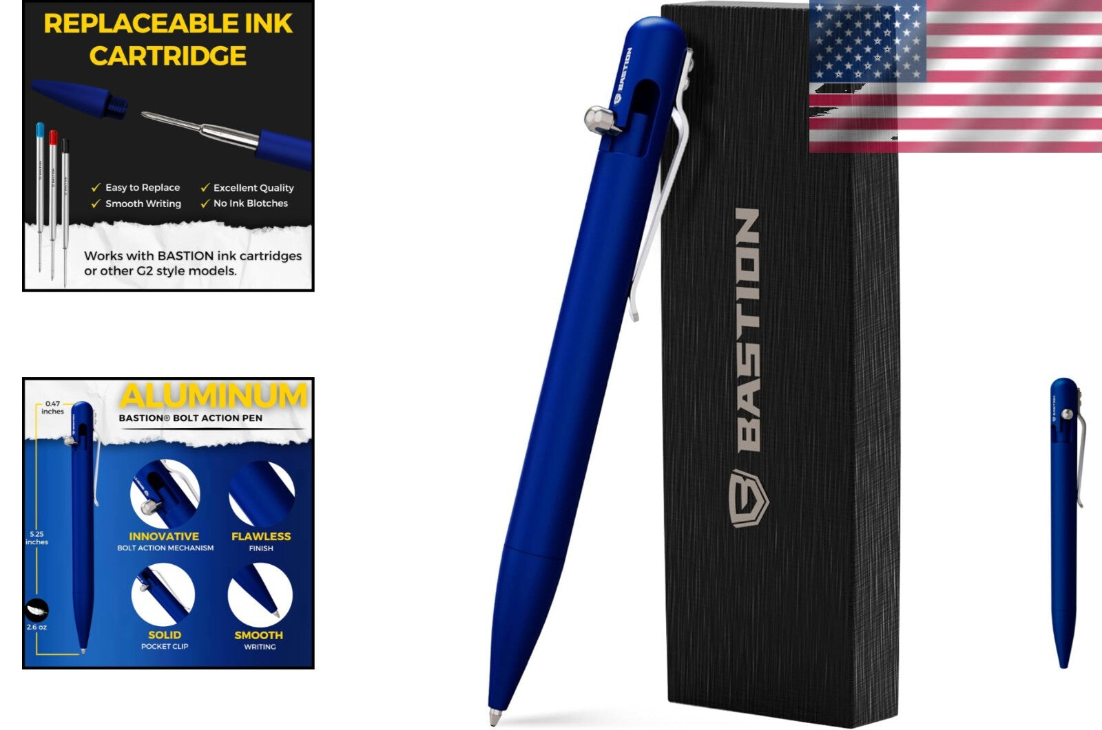 Luxury Bolt Action Pen - Durable EDC Ballpoint with Fine Tip for Professionals