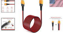 Load image into Gallery viewer, Premium XT60 50FT Extension Cable - 10AWG tinned Copper for RC &amp; Solar Use