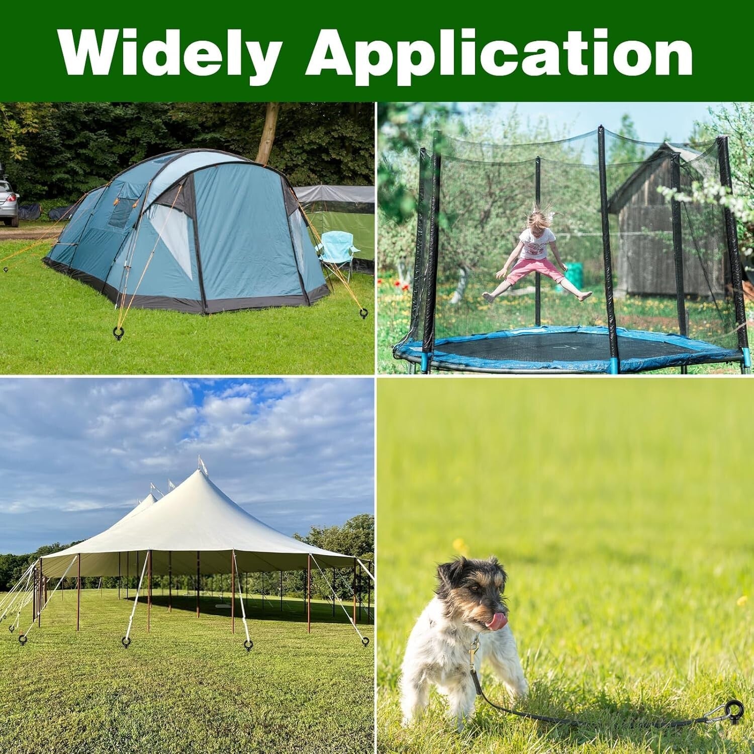 18-Inch Heavy-Duty Earth Anchor Kit - 8 Pack for Secure Outdoor Structures