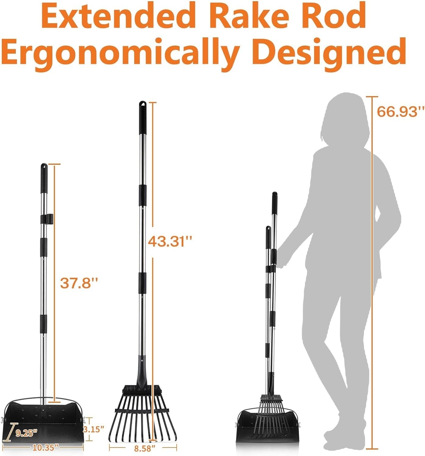 Versatile Dog Pooper Scooper with Large Tray & Ergonomic Handle for All Surfaces