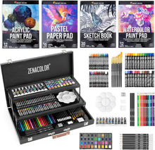 Load image into Gallery viewer, Portable 150-Piece Art Supplies Set with Professional Wooden Case for All Ages