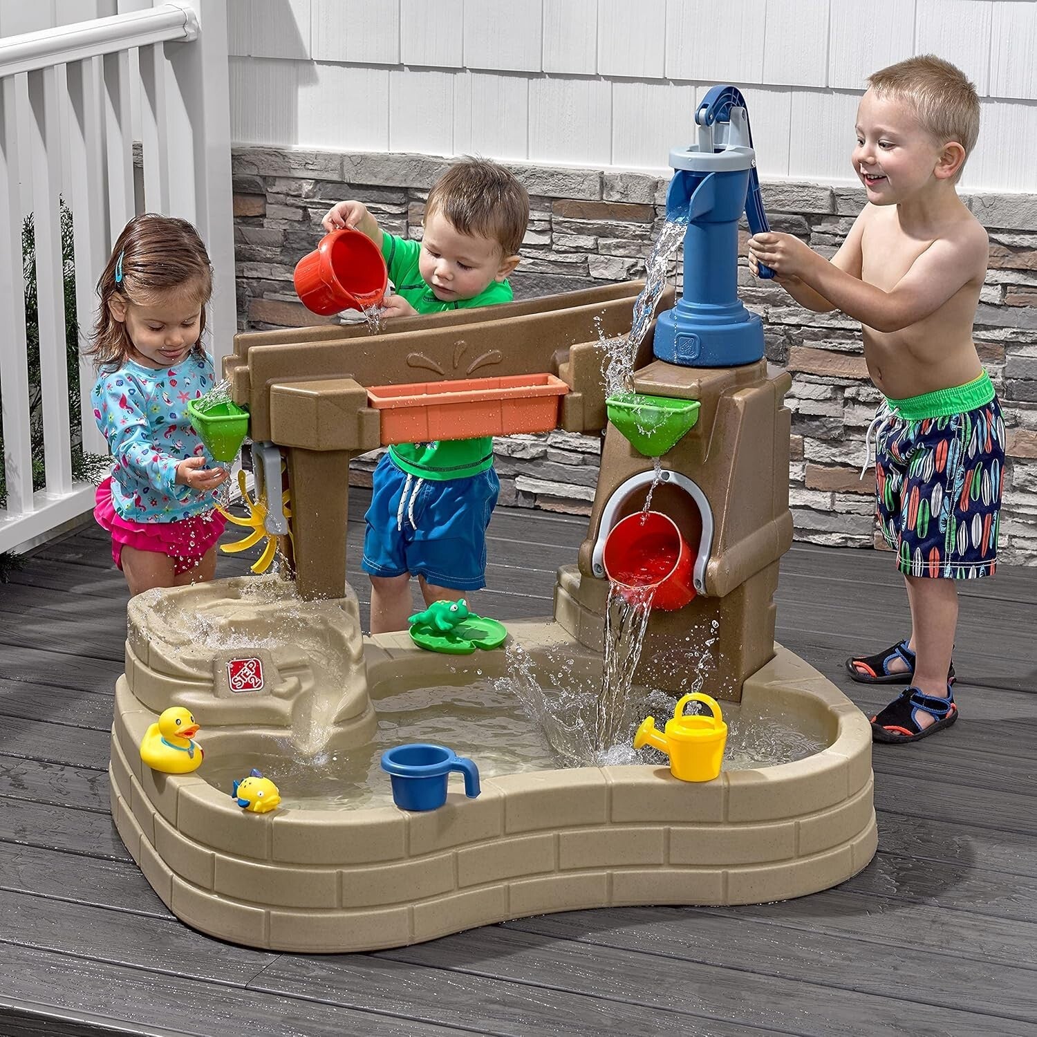 Durable Toddler Water Sensory Activity Pool - Large Splash Table with Toys