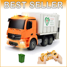 Load image into Gallery viewer, Benz Licensed Remote Control Garbage Truck Toy with Lights &amp; Sounds - 1/20 Scale