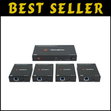 Load image into Gallery viewer, Professional Grade HDMI Extender Splitter 1 Input to 4 Outputs - 164ft Range