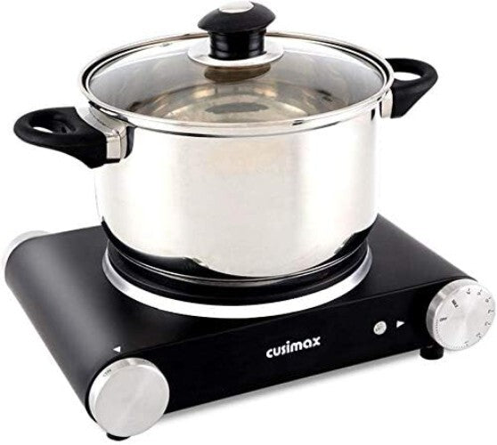 Versatile 1500W Hot Plate for Indoor Cooking - Lightweight & Portable Design
