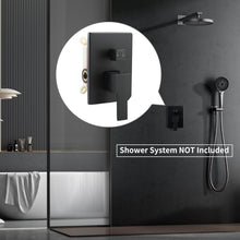 Load image into Gallery viewer, Matte Black Dual Function Wall Mount Shower Valve with Pressure Balance Control