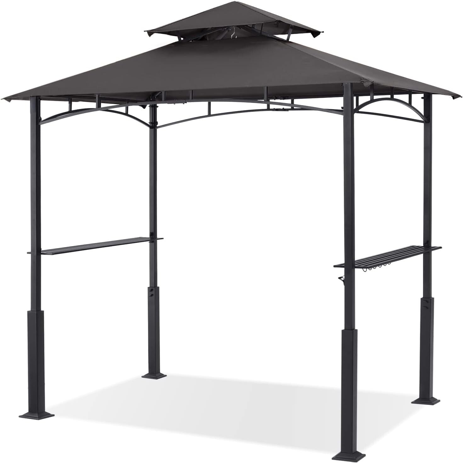 Durable 8x5 Grill Canopy Shelter with LED Light for Stylish Outdoor Cooking