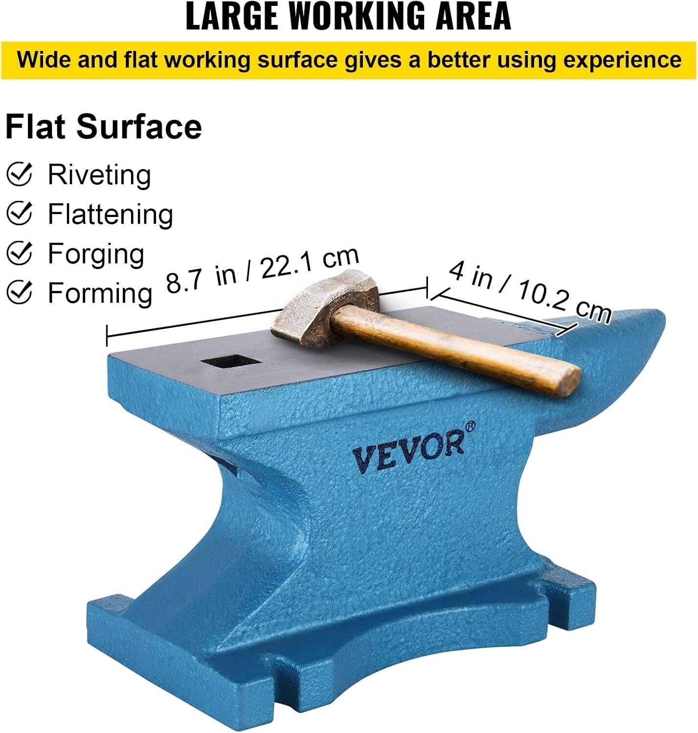 Corrosion-Proof 55 lbs Cast Iron Anvil with Polished Surface - Forge Essential