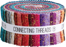 Load image into Gallery viewer, Stunning Quartz Metallic Tonals - 2.5" Precut Cotton Fabric Strips Bundle