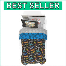 Load image into Gallery viewer, Hot Wheels 5 Piece Twin Bedding Set - Super Soft Reversible Comforter &amp; Sheets