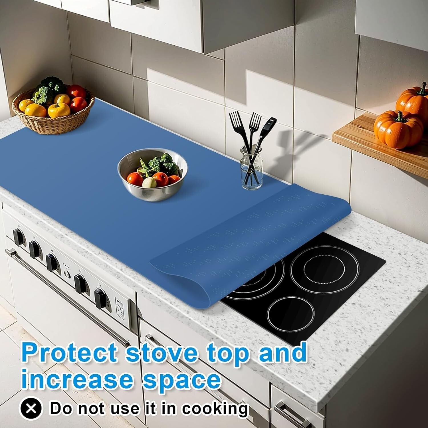 Premium 47"x23.6" Silicone Counter Mat - Durable, Non-Slip Protector for Cooking