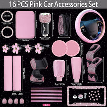 Load image into Gallery viewer, Fashionable Light Pink Car Accessories Bundle: Steering Cover &amp; Phone Holder