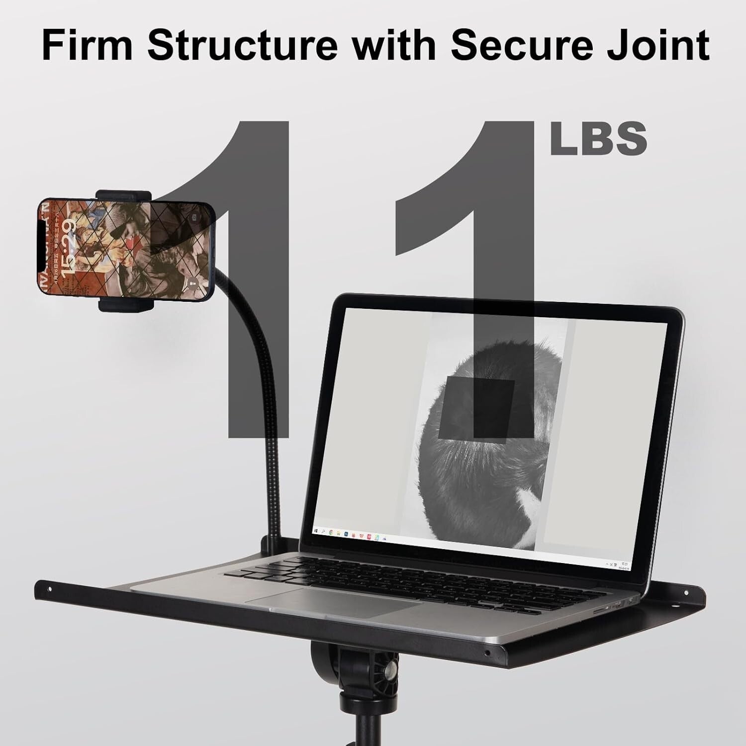 Versatile Tripod Stand for Laptop & Projector - 3 Levels, Height Up to 51.8 Inch