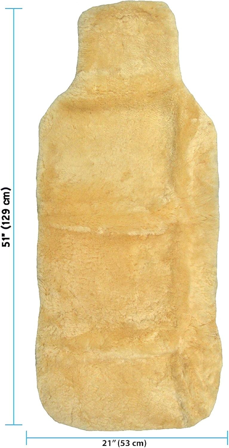 Ultra-Dense Sheepskin Seat Cover with Slip-Resistant Backing - Luxury Comfort