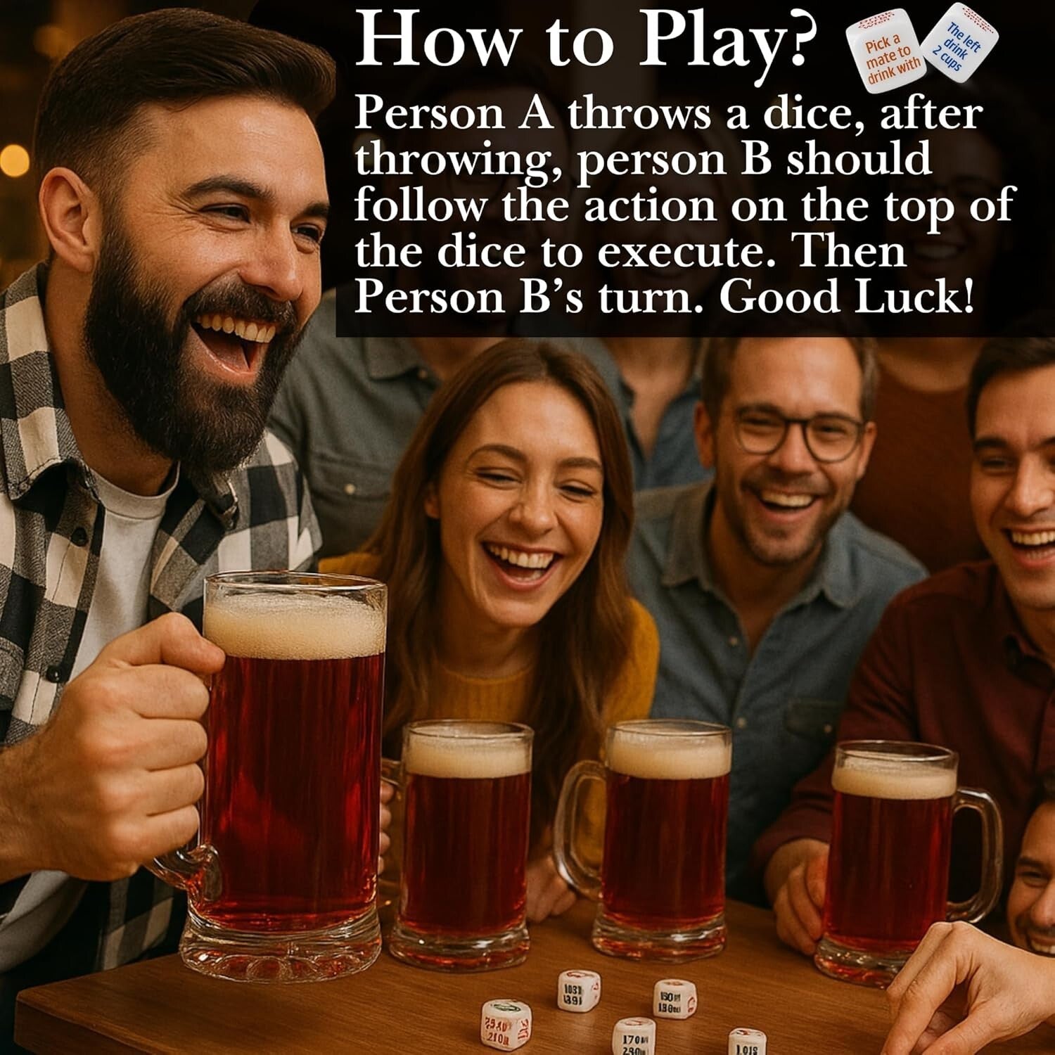 Classic German Style Beer Stein Set - Perfect for Oktoberfest and Home Parties