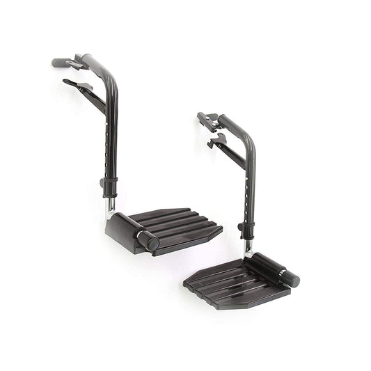 Economy Swing-Away Footrests for Standard Wheelchairs - Pair, No Tools Required