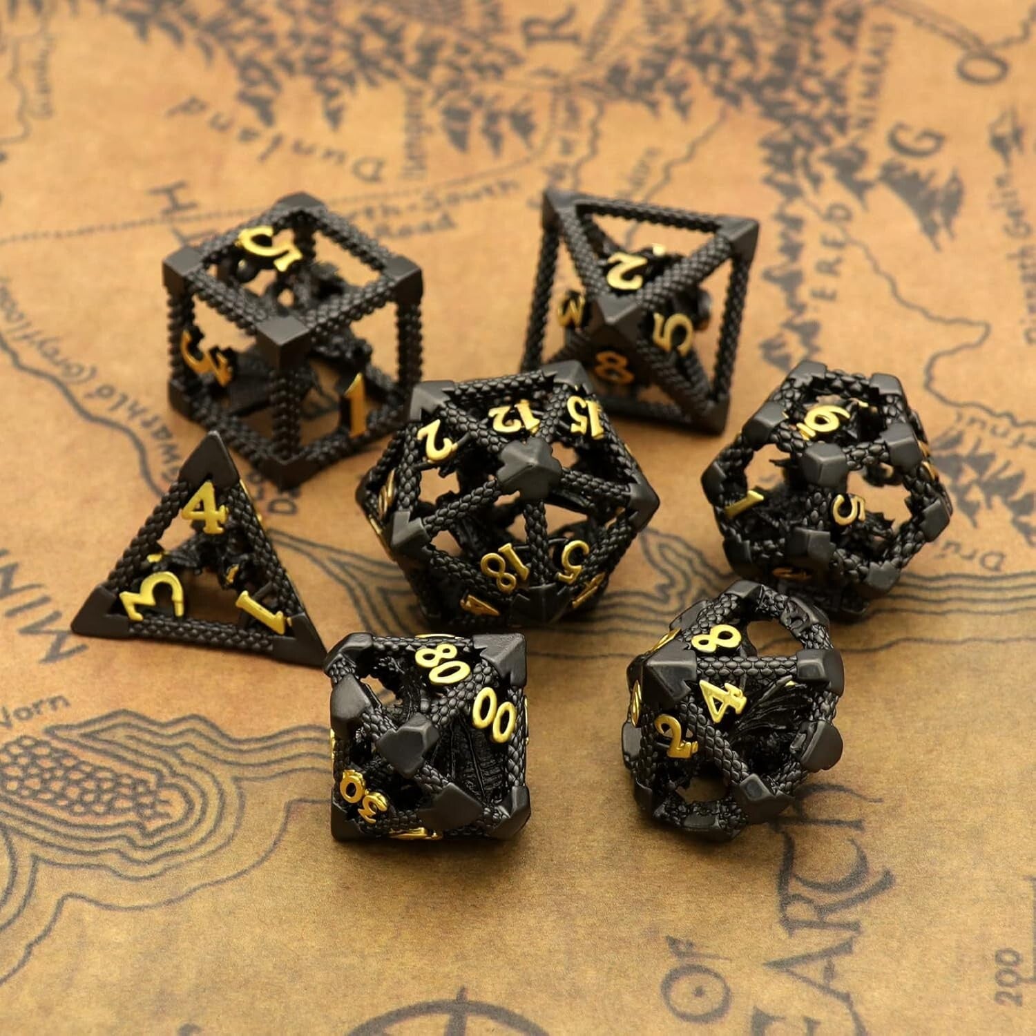 Durable Hollow Dragon Dice with Clear Numbers - Perfect for Dungeons & Dragons