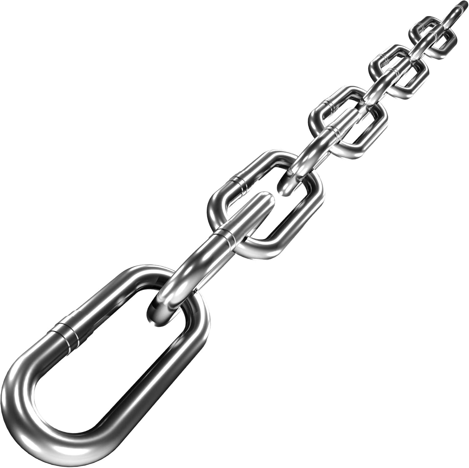 13ft Heavy Duty Stainless Steel Chain - 1/4in Utility Link for Versatile Use