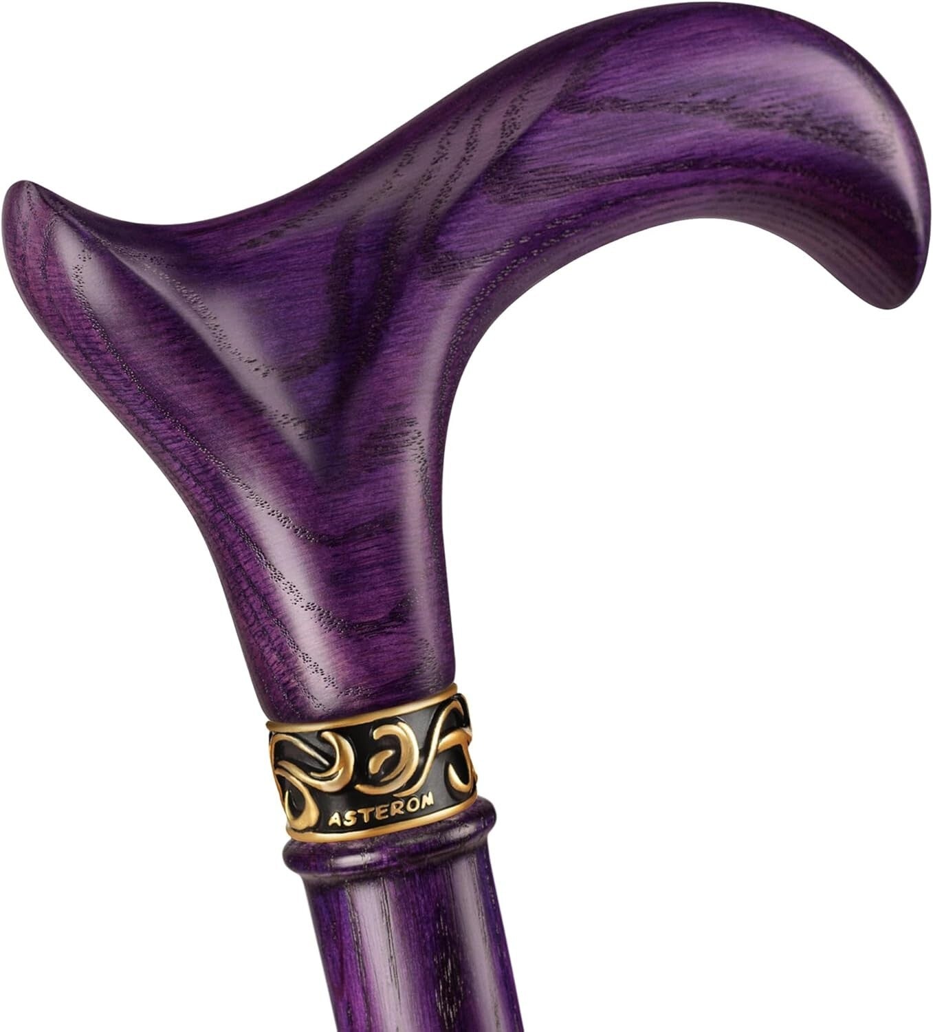 Stylish Hardwood Oak Walking Cane - 36" Ergonomic & Durable Design for Seniors