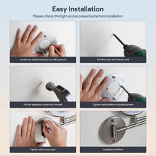 Load image into Gallery viewer, Rechargeable Wall-Mounted Makeup Mirror with 3 Lighting Modes &amp; Dimming Feature