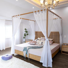 Load image into Gallery viewer, Transform Your Bedroom with Shabby Chic Sheer Canopy Curtains for All Bed Sizes