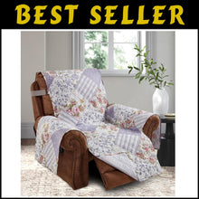 Load image into Gallery viewer, Stylish Rose Violet Recliner Slipcover with Elastic Strap - Kid &amp; Pet Safe