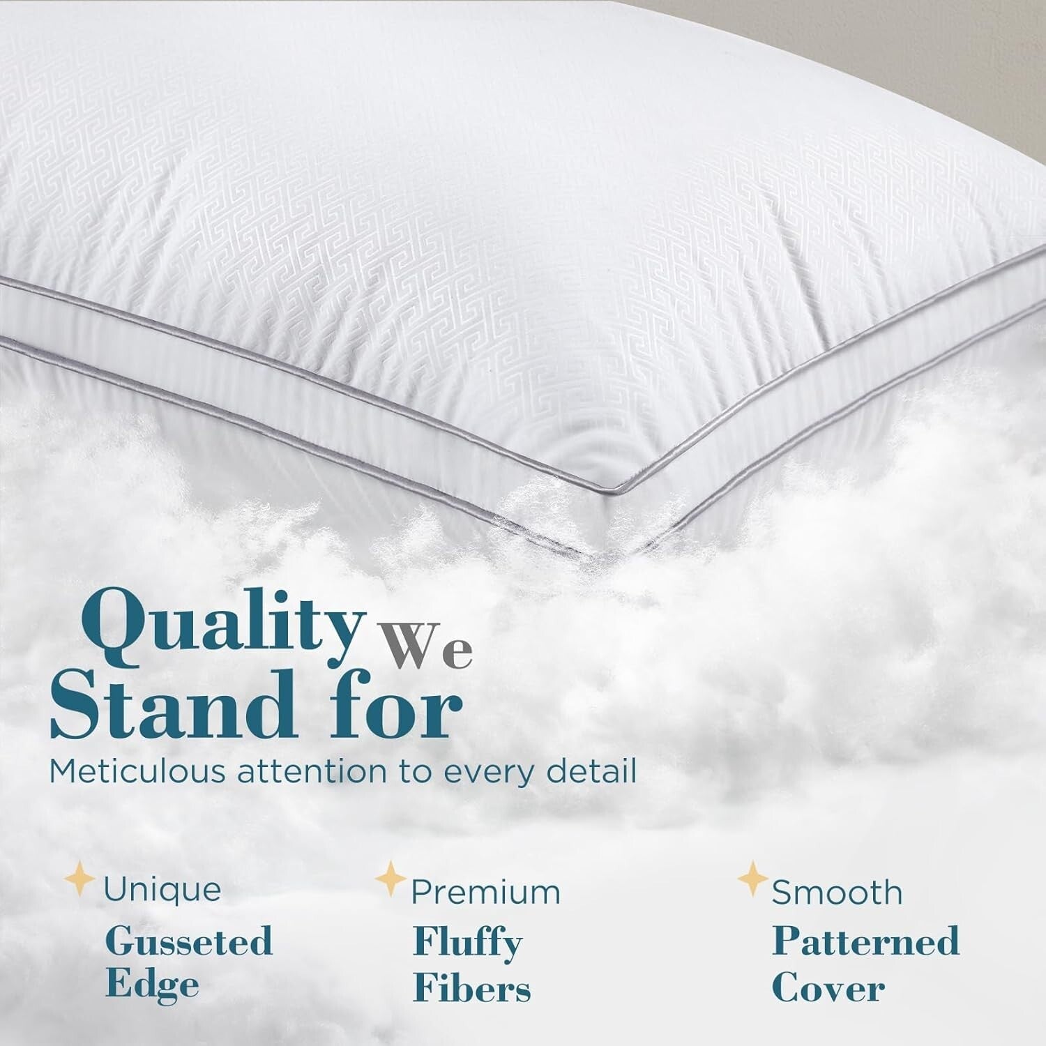Dual Pack Standard Bed Pillows – Down Alternative, Oeko-Tex Certified Quality