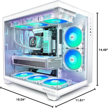 Load image into Gallery viewer, Mid Tower ATX PC Case with 6 ARGB Fans - 270° Tempered Glass Design