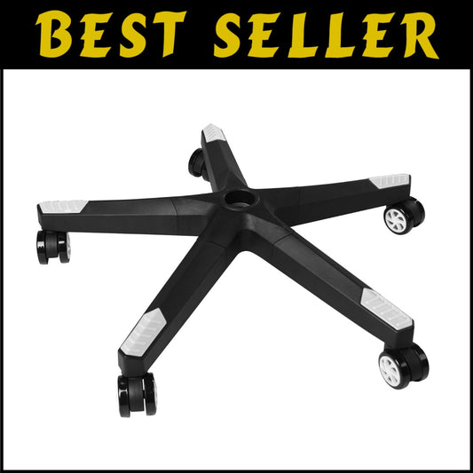Durable 28-Inch Nylon Replacement Base with Smooth Glide Casters for Chairs