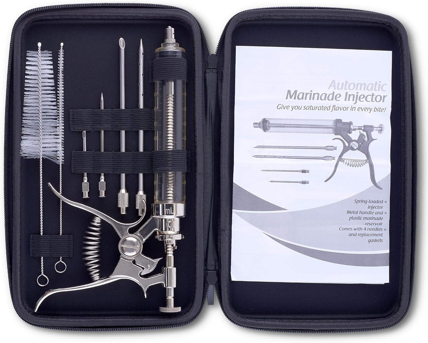 Heavy-Duty Automatic Marinade Injector with Carrying Case - Ideal for BBQs