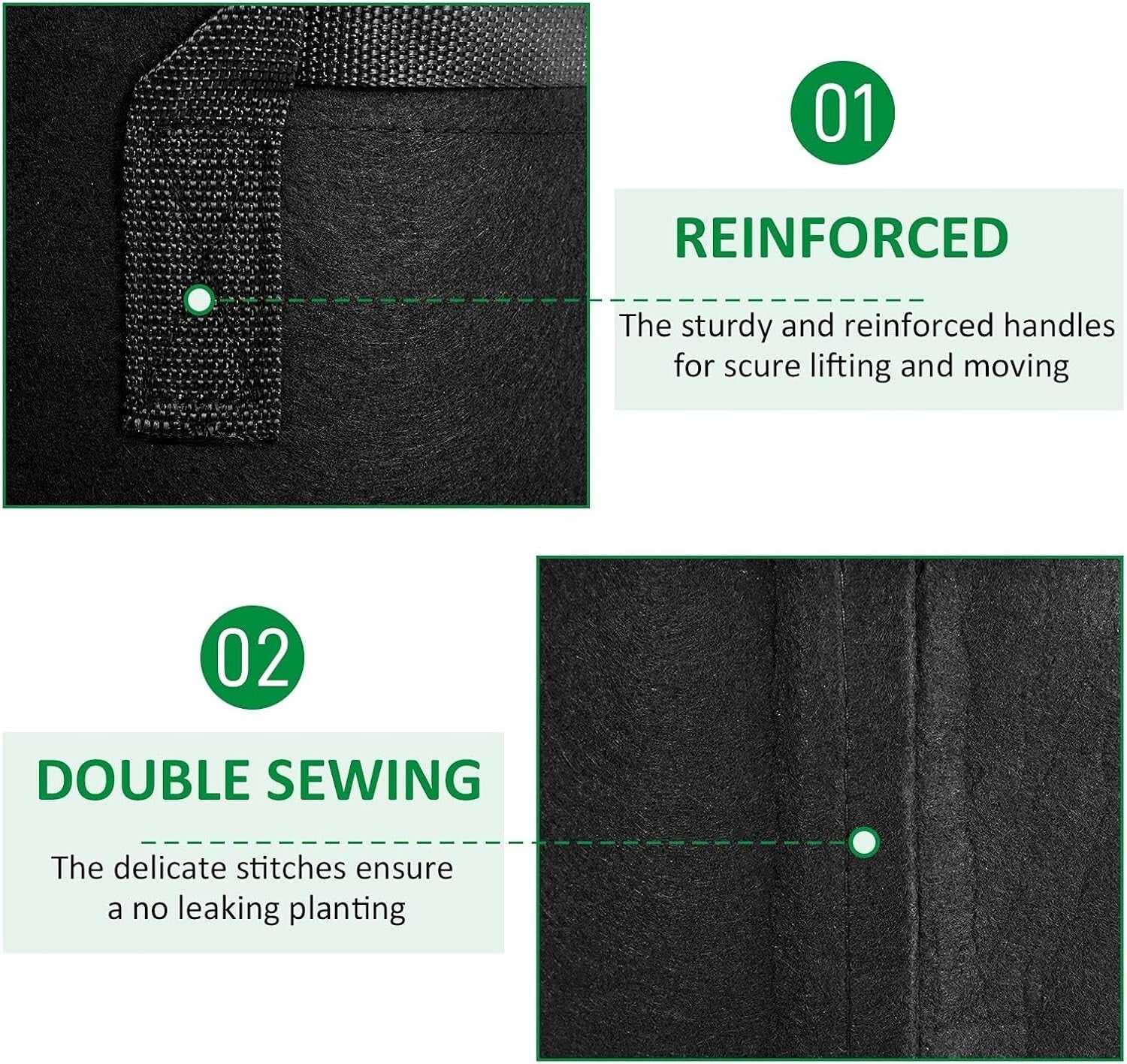 Stylish & Versatile 10 Gallon Fabric Grow Bags - Ideal for Indoor & Outdoor Use