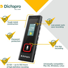Load image into Gallery viewer, Portable Voice Recorder with Built-In Mic - 32GB, Noise Reduction, Clear Audio