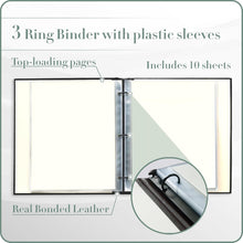 Load image into Gallery viewer, Camden Red Presentation Binder - 3 Ring with Clear Sleeves &amp; Hubbed Spine